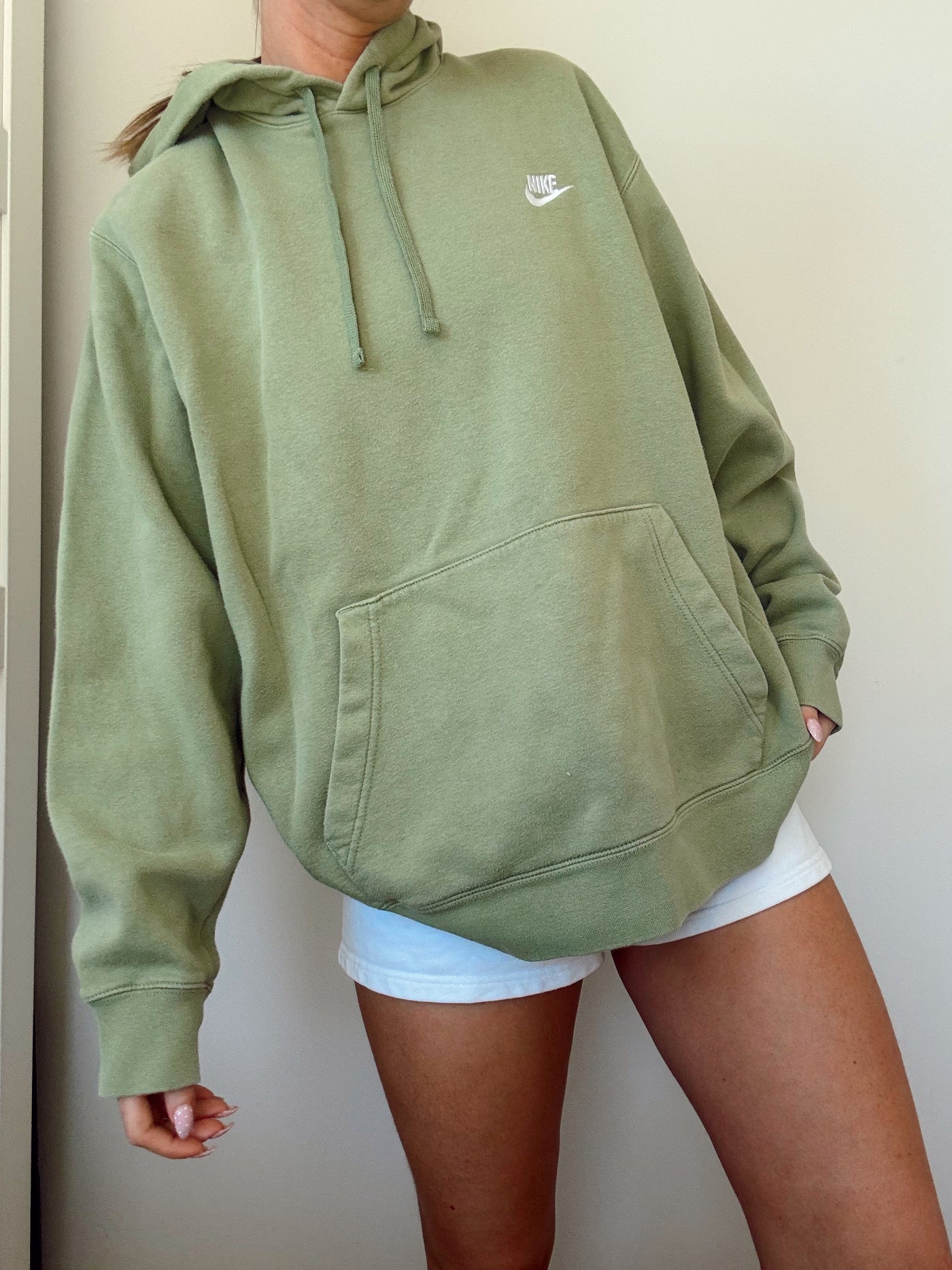 Nike green pistachio club hoodie