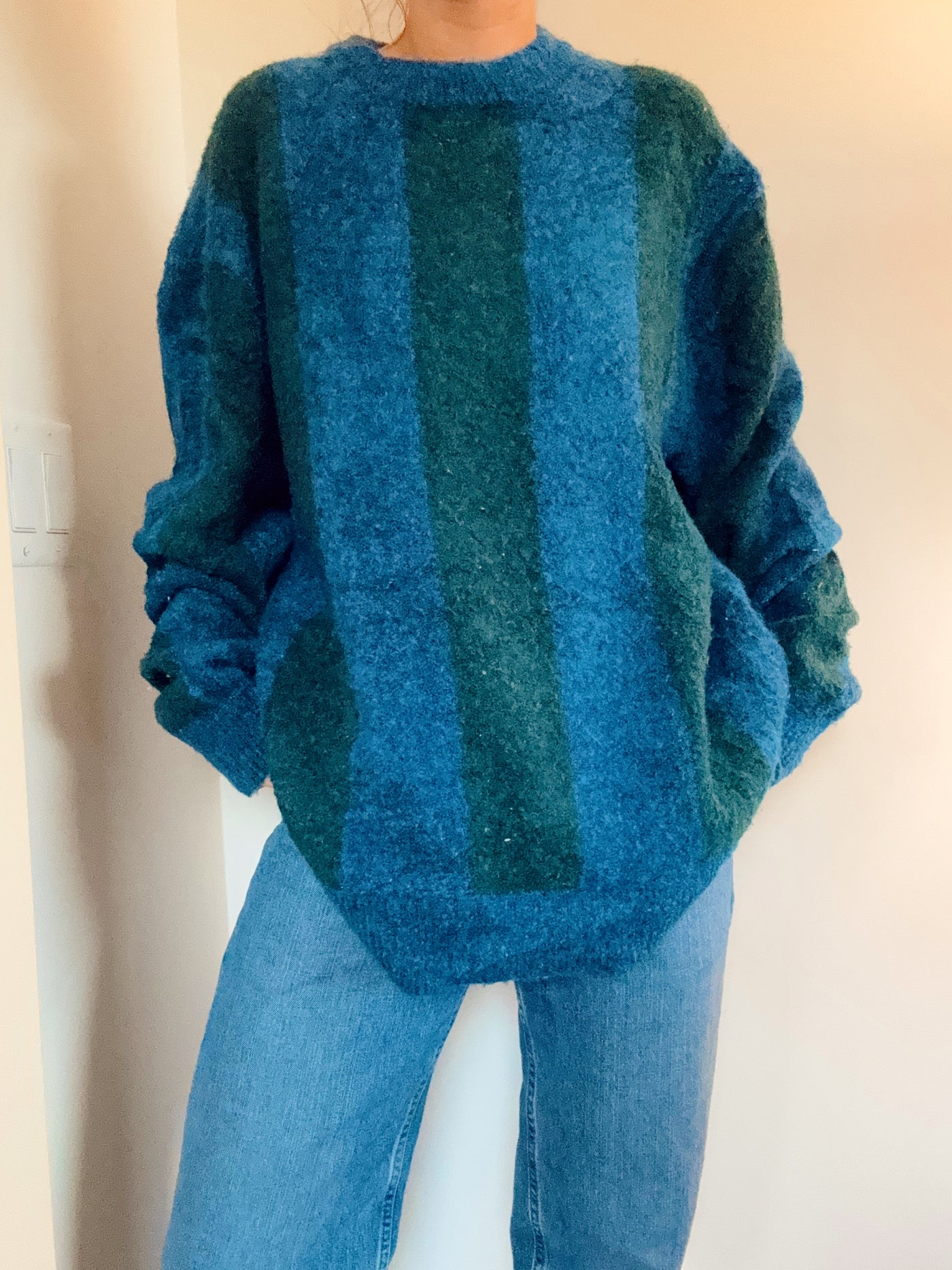 Zara earth tones striped knit sweater