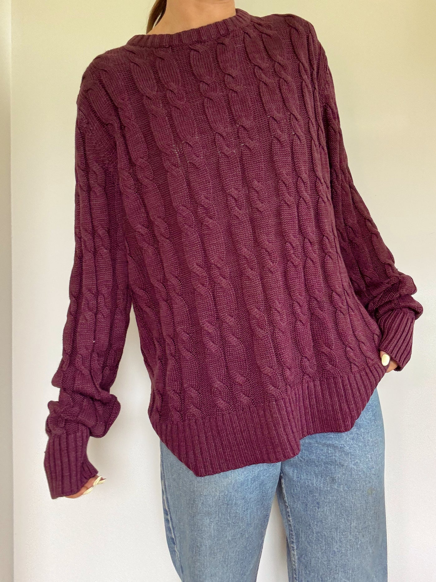 Amber pines cable knit sweater
