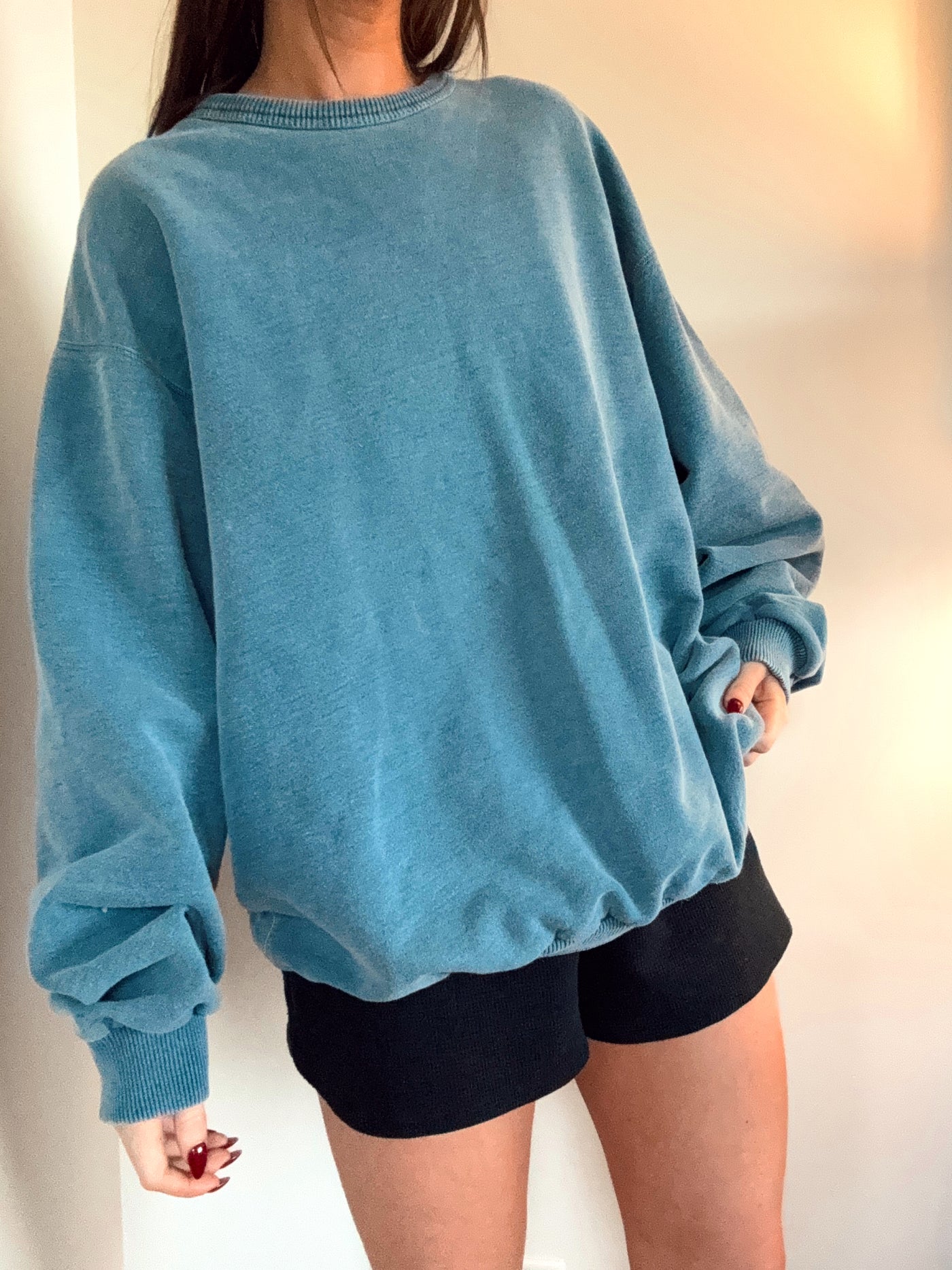 Vintage Arctic blue staple  crewneck