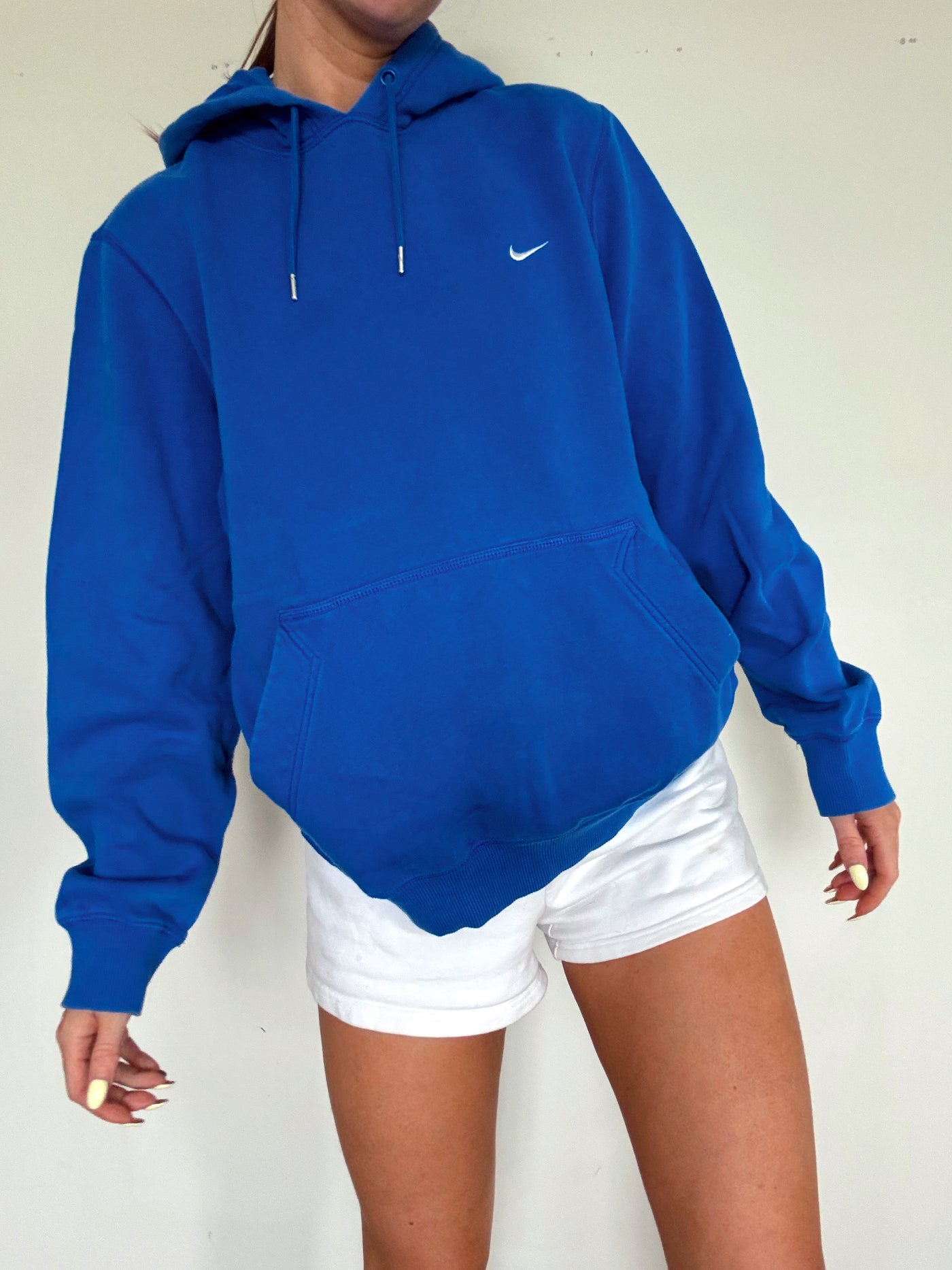 Royal blue Nike swoosh hoodie