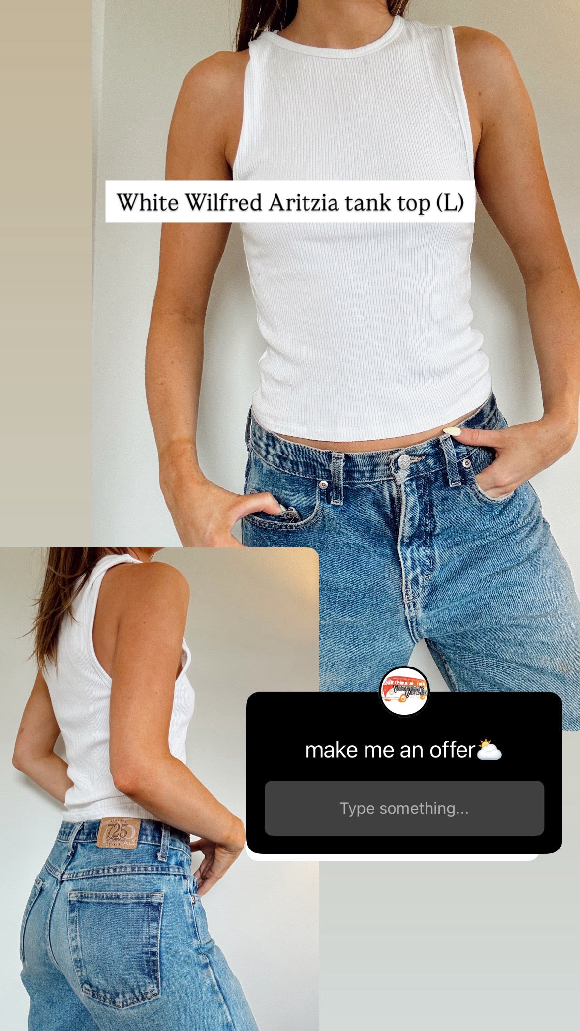 Wilfred Aritzia white tank top