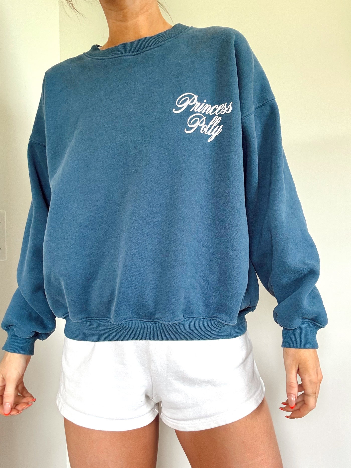Princess Polly Dusty blue crewneck