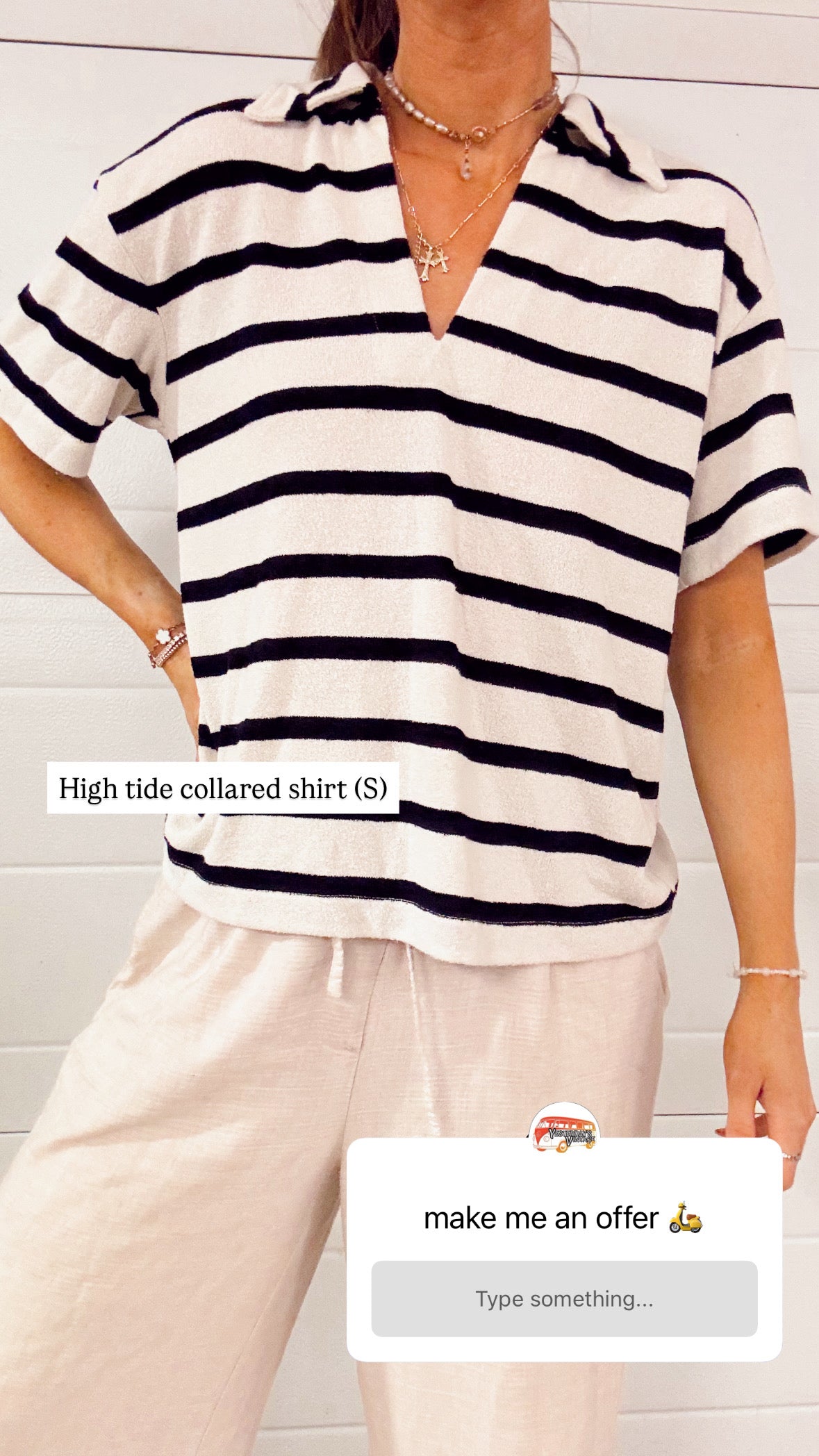 Zara high tide collared shirt