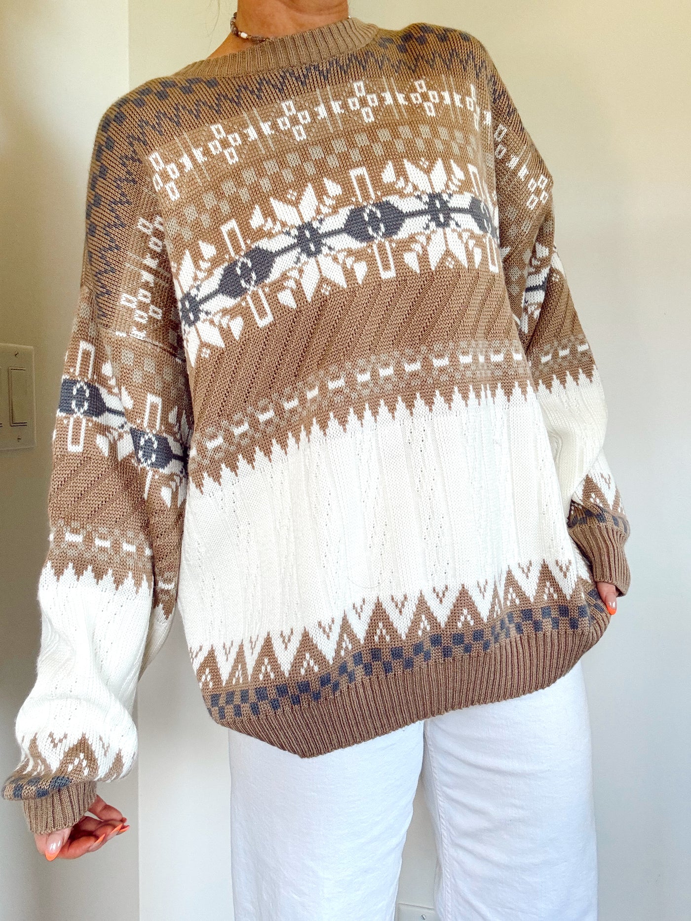 Vintage Maple Latte knit sweater