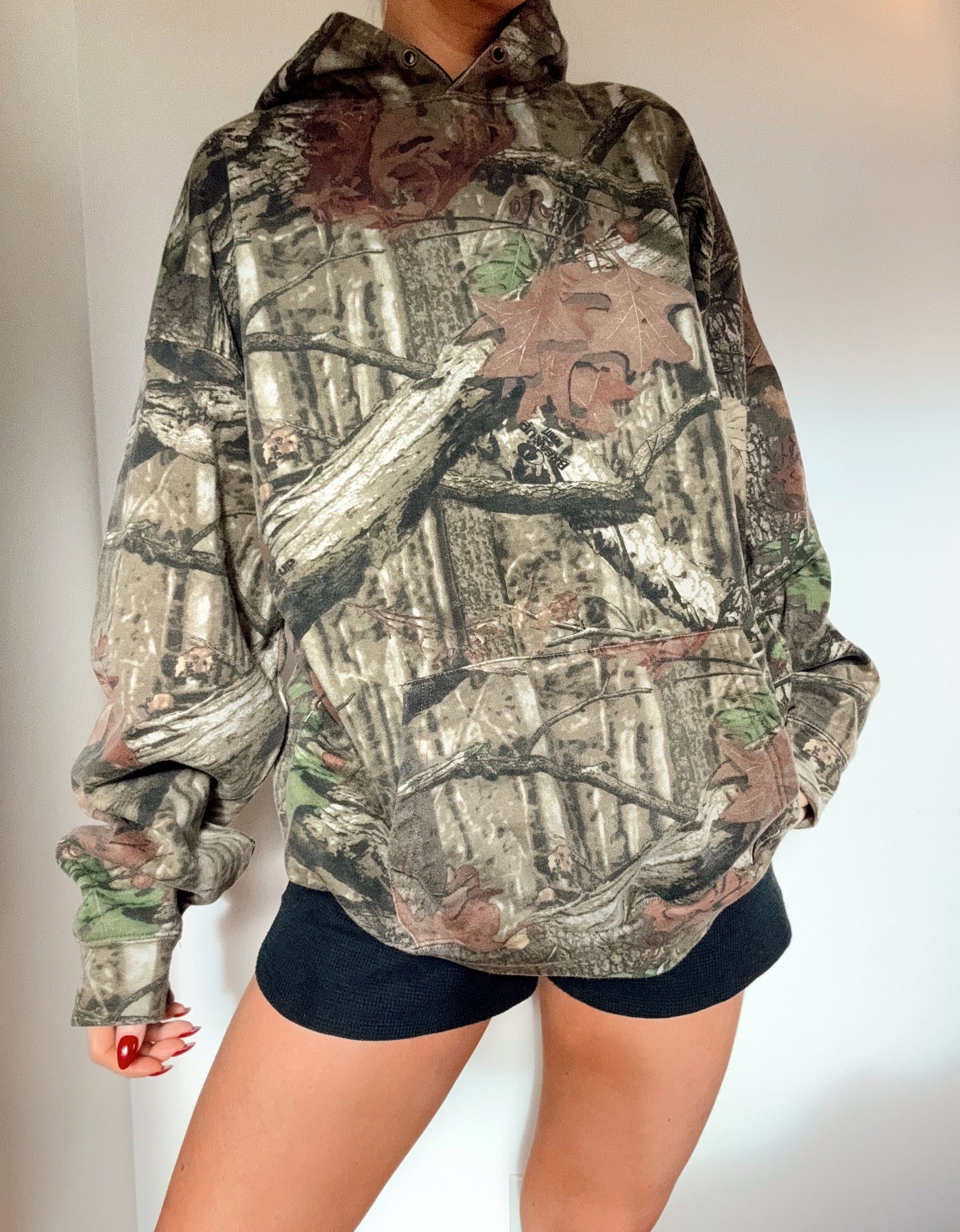 Real tree graphic hoodie