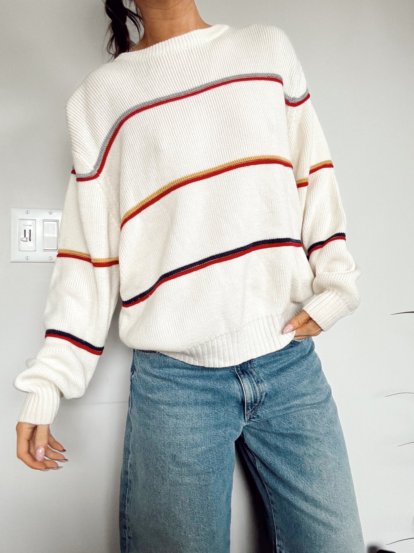 Vintage rust & honey knit sweater