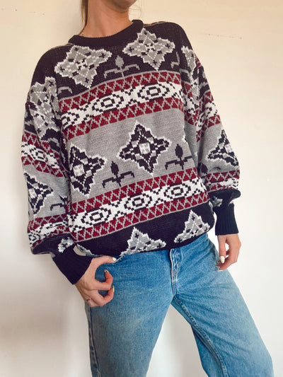 Vintage Autumn blaze knit sweater