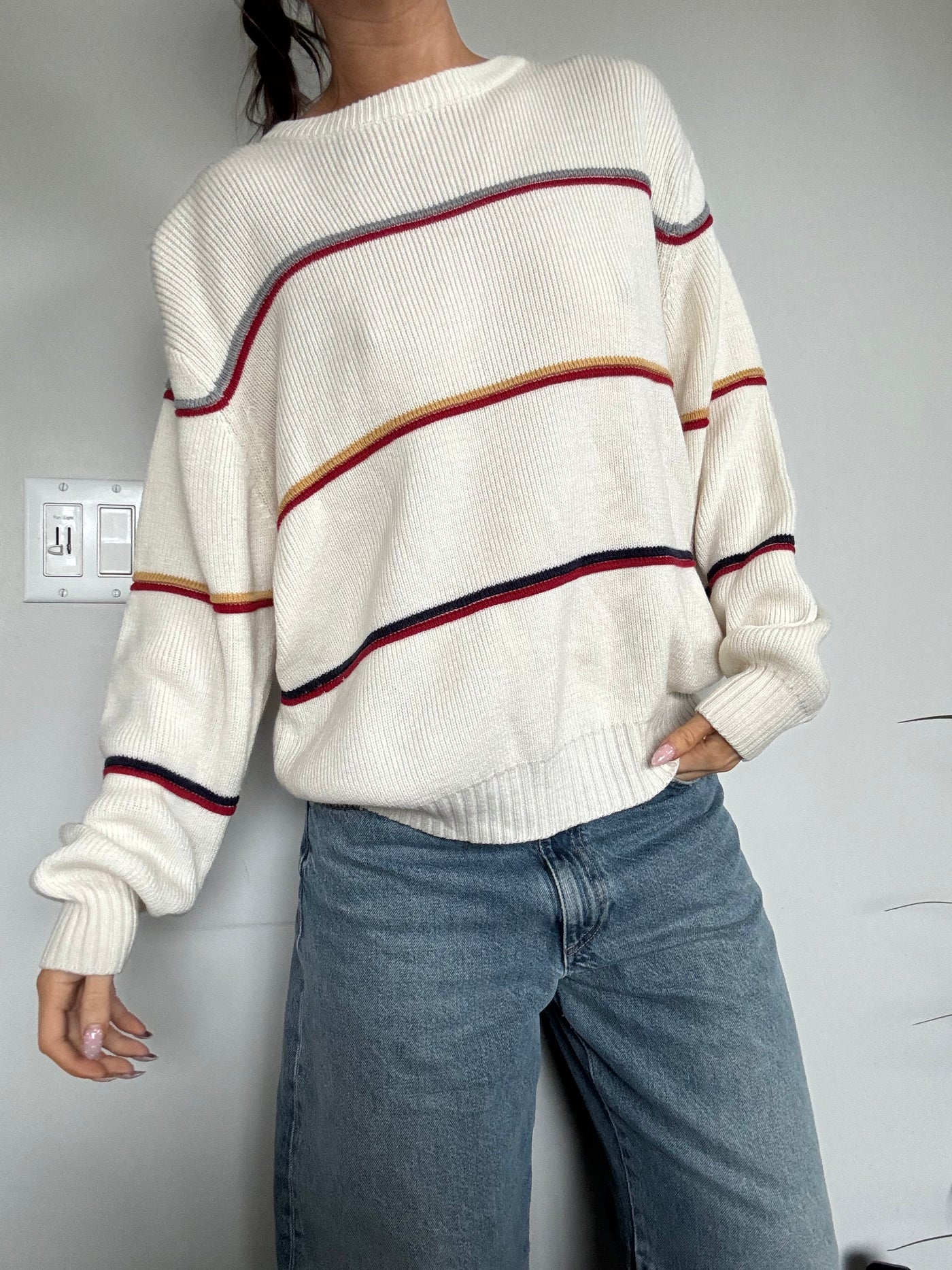 Vintage rust & honey knit sweater