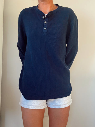 Deep lake button waffle long sleeve
