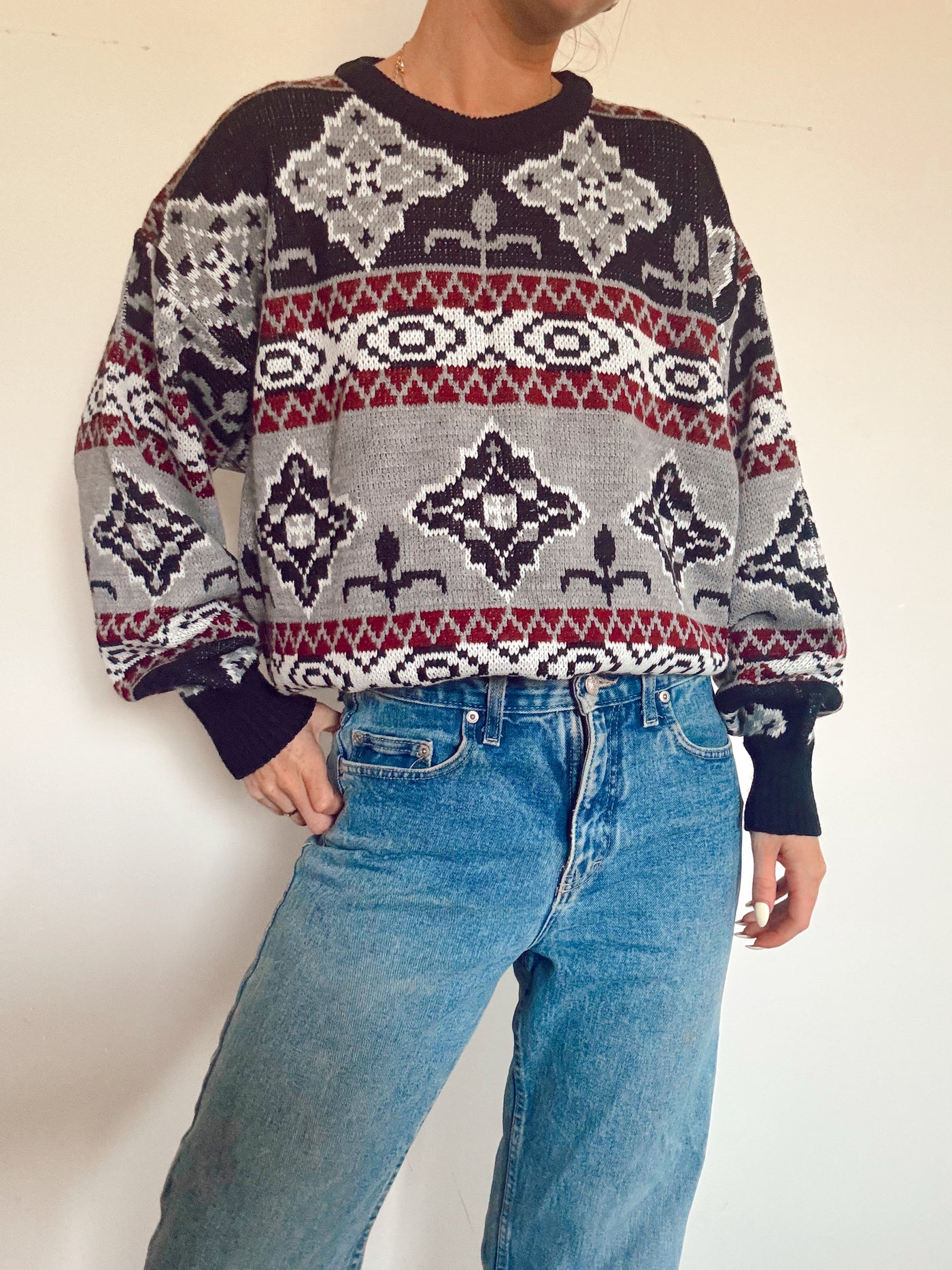 Vintage Autumn blaze knit sweater