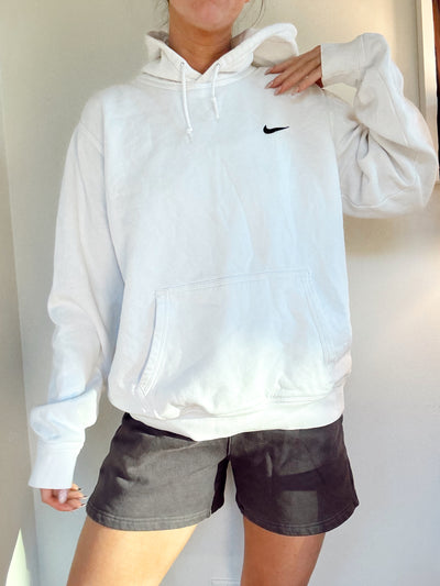 White Nike swoosh hoodie