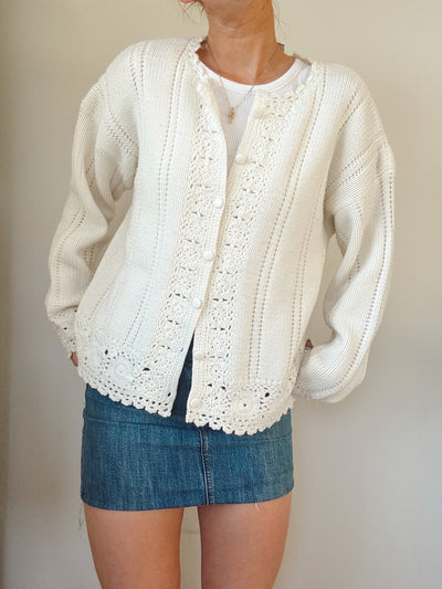 Vintage harvest cream dainty cardigan